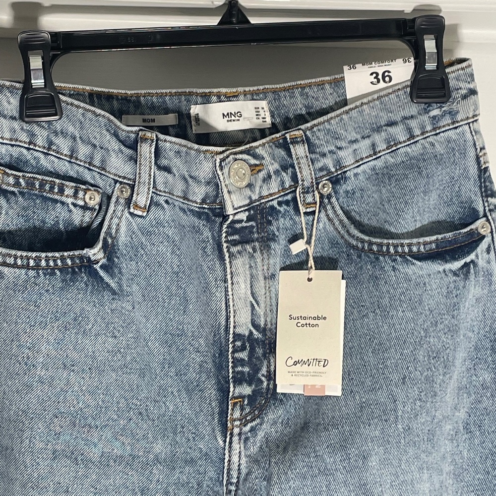 BRAND NEW! | Mango | Mom Light Washed Jeans | US Size 4 | EUR Size 36
